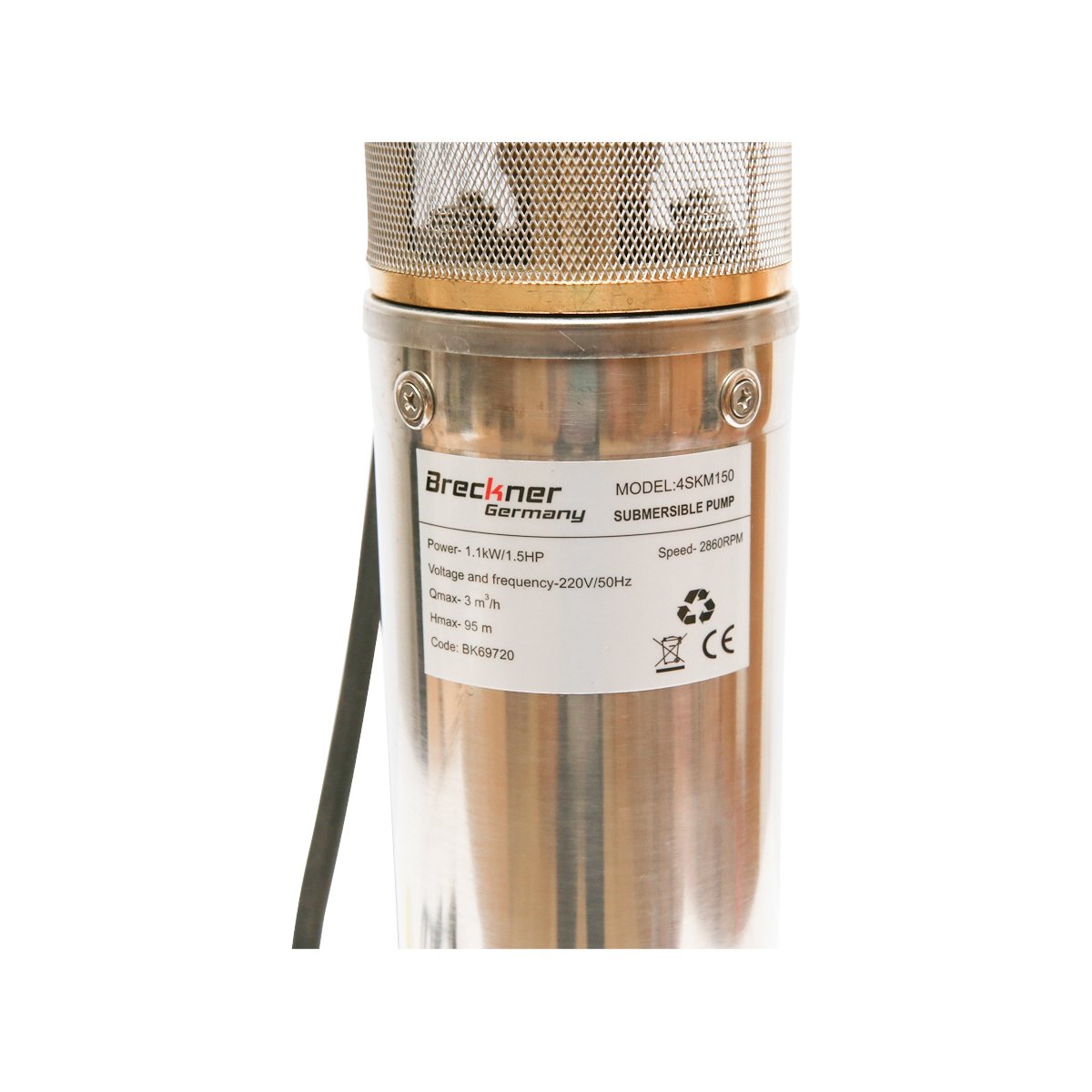 Pompa apa submersibila 4 inch, 1100W, 50l/min adancime 89m, 220V cu panou de comanda 4SKM150 Breckner Germany